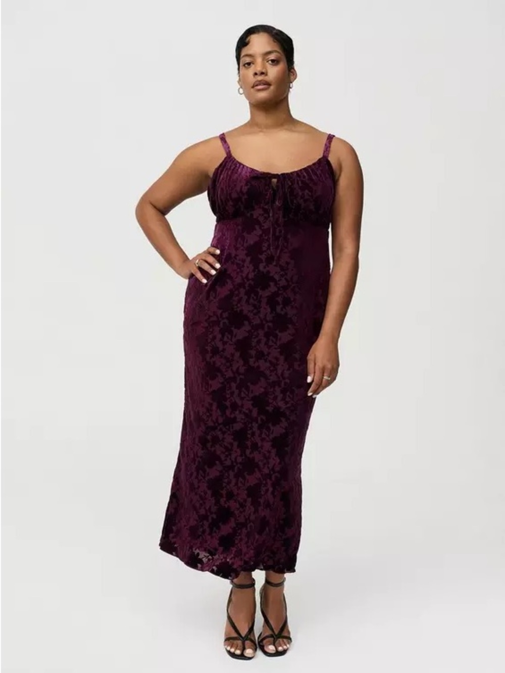 torrid Plum Velvet Burnout Slip Dress